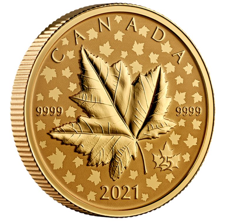 Gold Maple Leaf piedfort 2021 R side